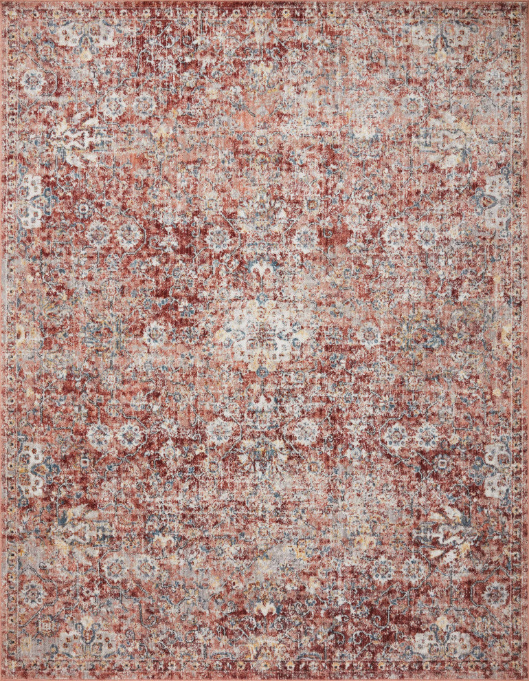 Loloi II Cassandra Rust / Ivory 18" X 18" Swatch Area Rug