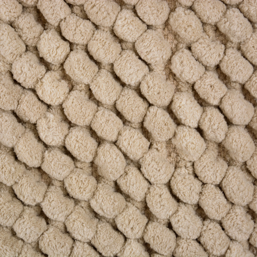Solid Taupe Microfiber Bath Mat, 17"x24"
