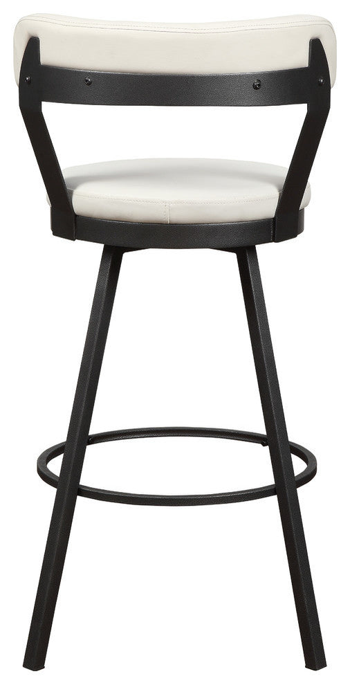 Sonya Pub Height Swivel Stools, Set of 2, White