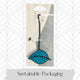 Magnetic Curtain Tiebacks "“ Leaf Design in Resin, Teal, Pack of 1