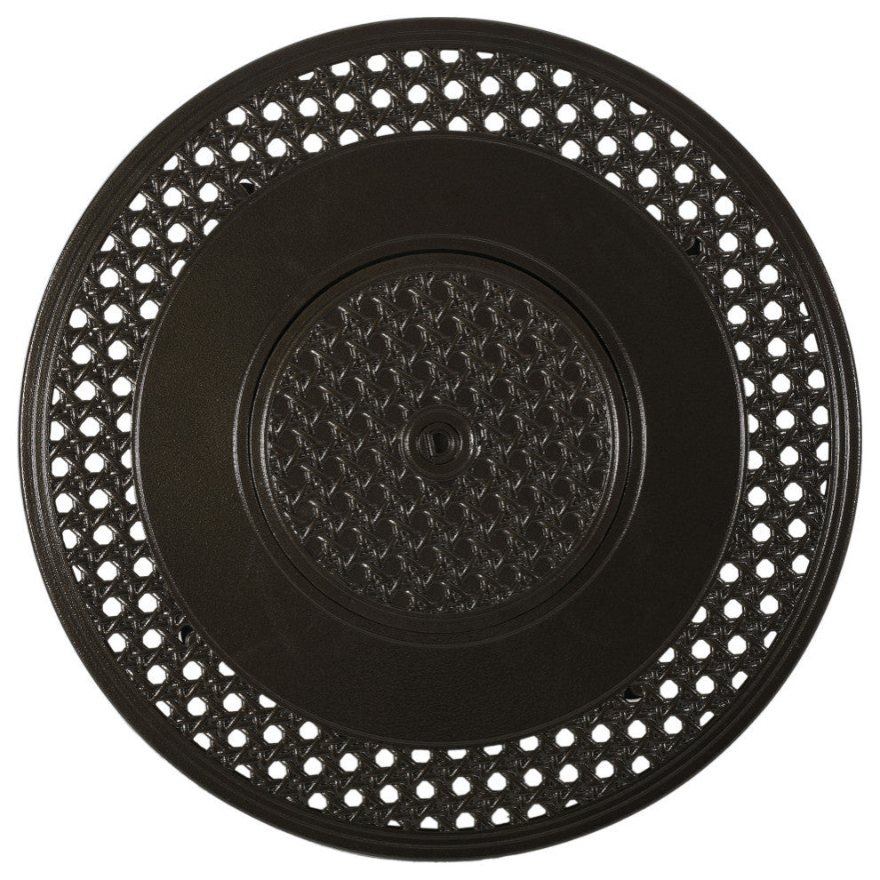 Elisha Outdoor Round Aluminum Fire Pit, Hammered Bronze