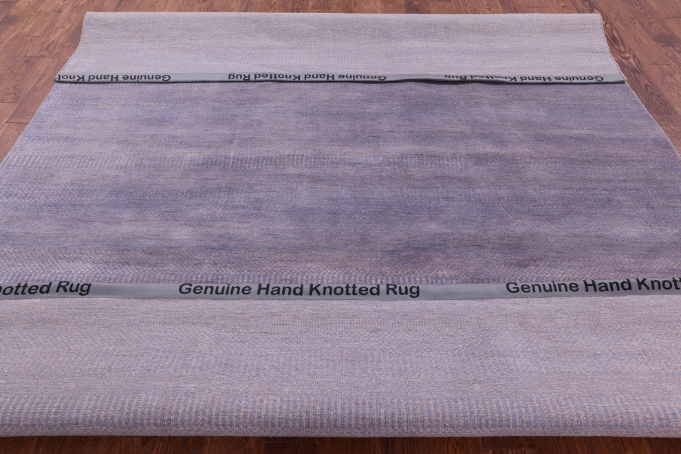 Wool and Silk Handmade Savannah Grass Rug 8' 1" X 10' 3" Q11436