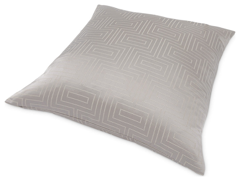 GLAMtastic Casey 19" Square Pillow, Set of 2, Silver
