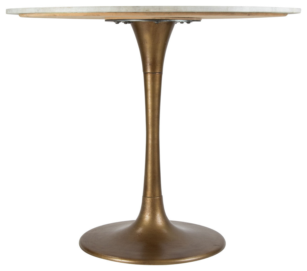 Fullerton Dining Table White & Gold