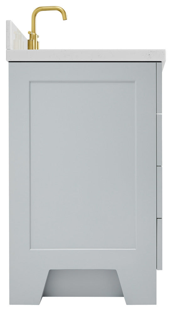 Ariel Taylor 42" Left Offset Single Rectangular Sink Bathroom Vanity