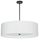 Helena Contemporary 4 Light Matte Black White Metal Pendant