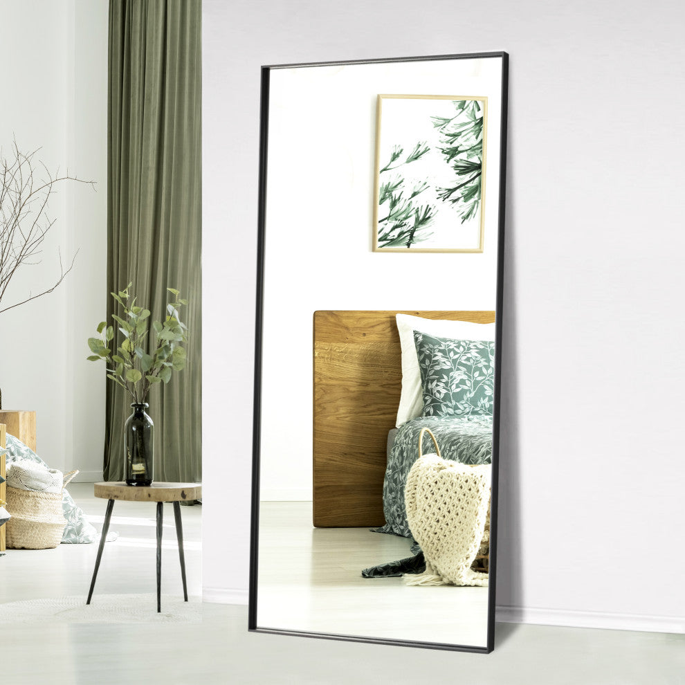 Rectangle Metal Framed Full Length Mirror, 70"x30"