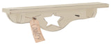 Farmhouse Shelf with Hooks, Antique White