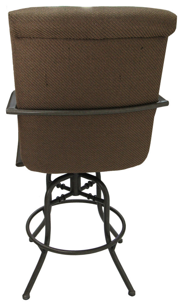 Swivel Tilt Counter Metal Frame Bar Stool, Sanora Brown, 30"