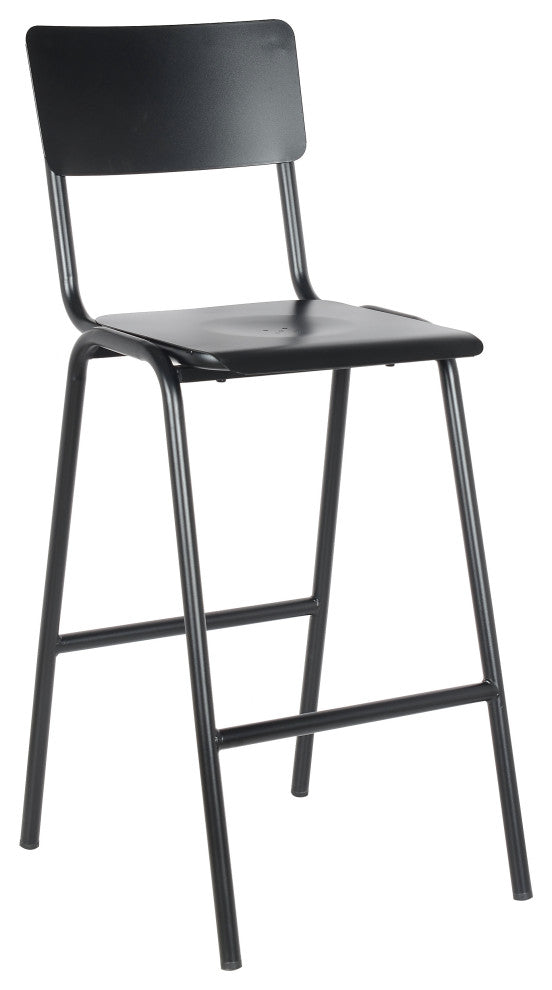 Corrisa 30'' Patio Bar Stool, Frosted Black (Set of 2)