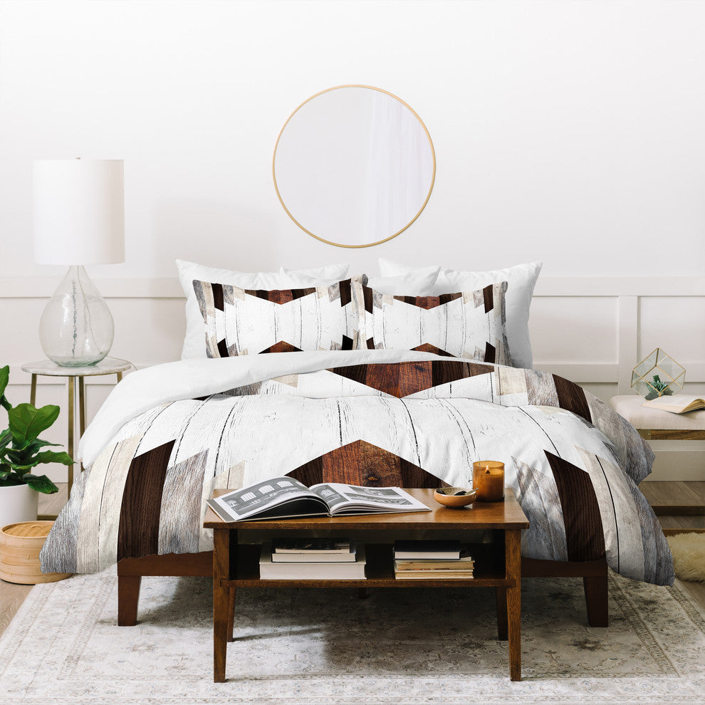 Iveta Abolina Geo Wood 2 Duvet Cover Set, Queen