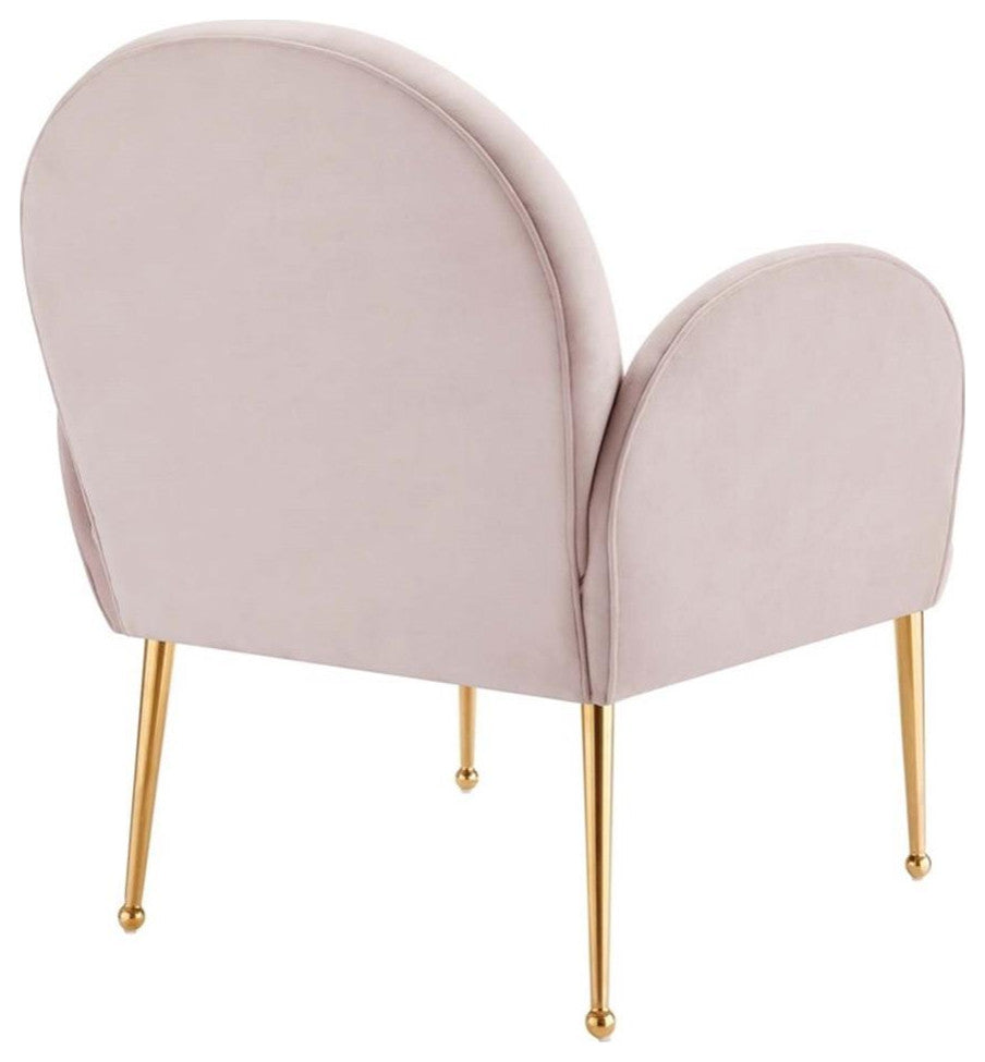 Transcend Performance Velvet Armchair, Pink