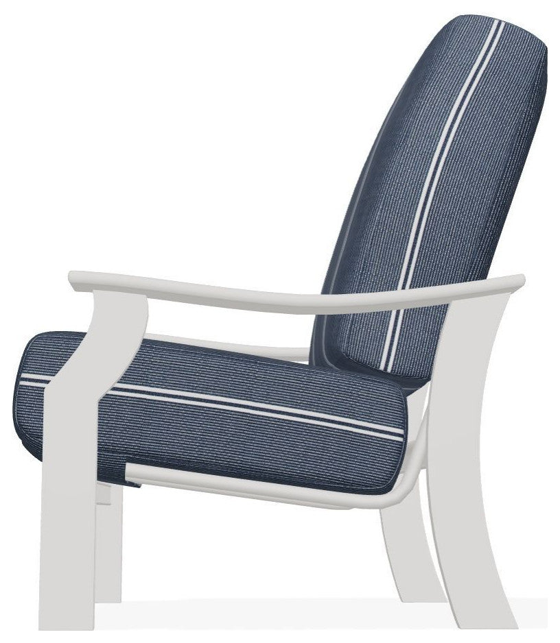 St. Catherine Deep Seat Outdoor Armchair, Equal Ink/Snow