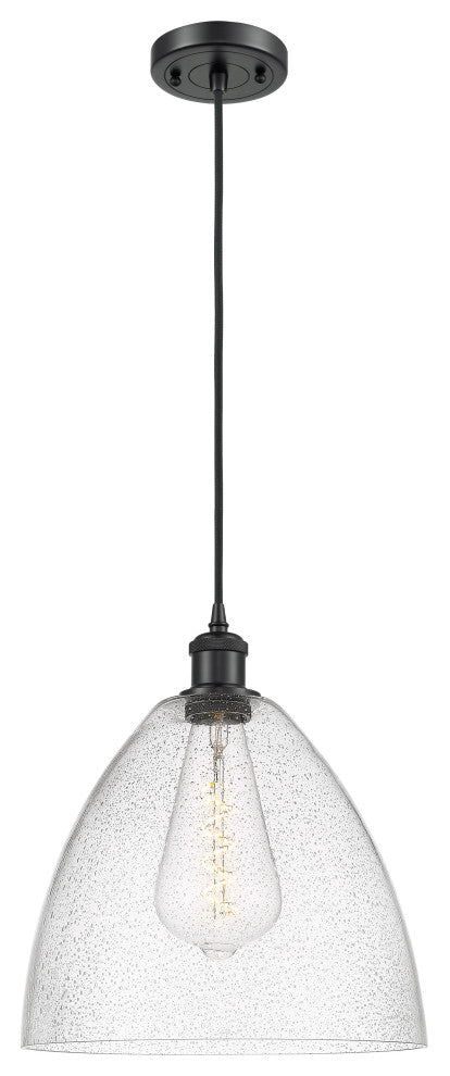 Innovations 516-1P-BK-GBD-124-LED 1-Light Mini Pendant, Matte Black