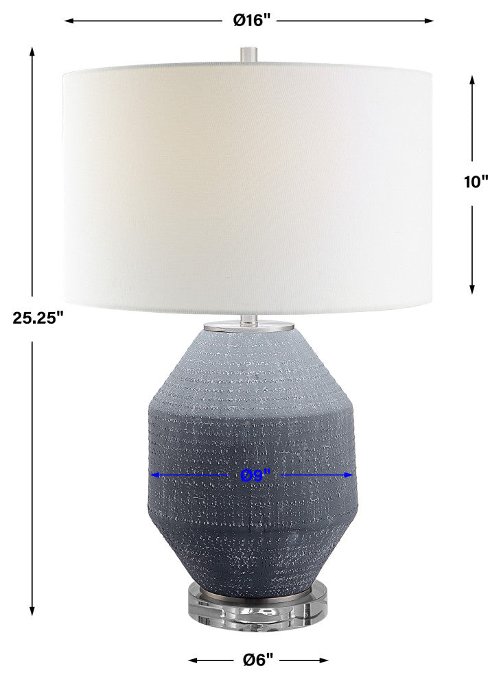 UT-30057-1 Uttermost Blackjack Charcoal Table Lamp
