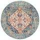 Nourison Passion 4' x Round Ivory/Light Blue Bohemian Indoor Area Rug