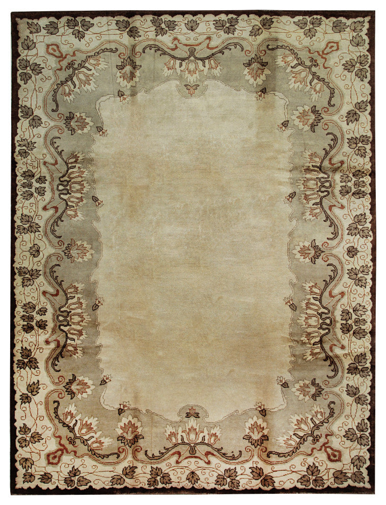 Beige Traditional oriental Ningxia Area Rug