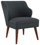 Swell Upholstered Fabric Armchair, Gray