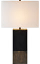 Table Lamp, Natural Wood, Matte Black