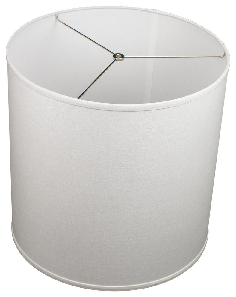 Fenchel Shades, 18"x18"x18"Spider Attachment Drum Lamp Shade, Designer Linen Off