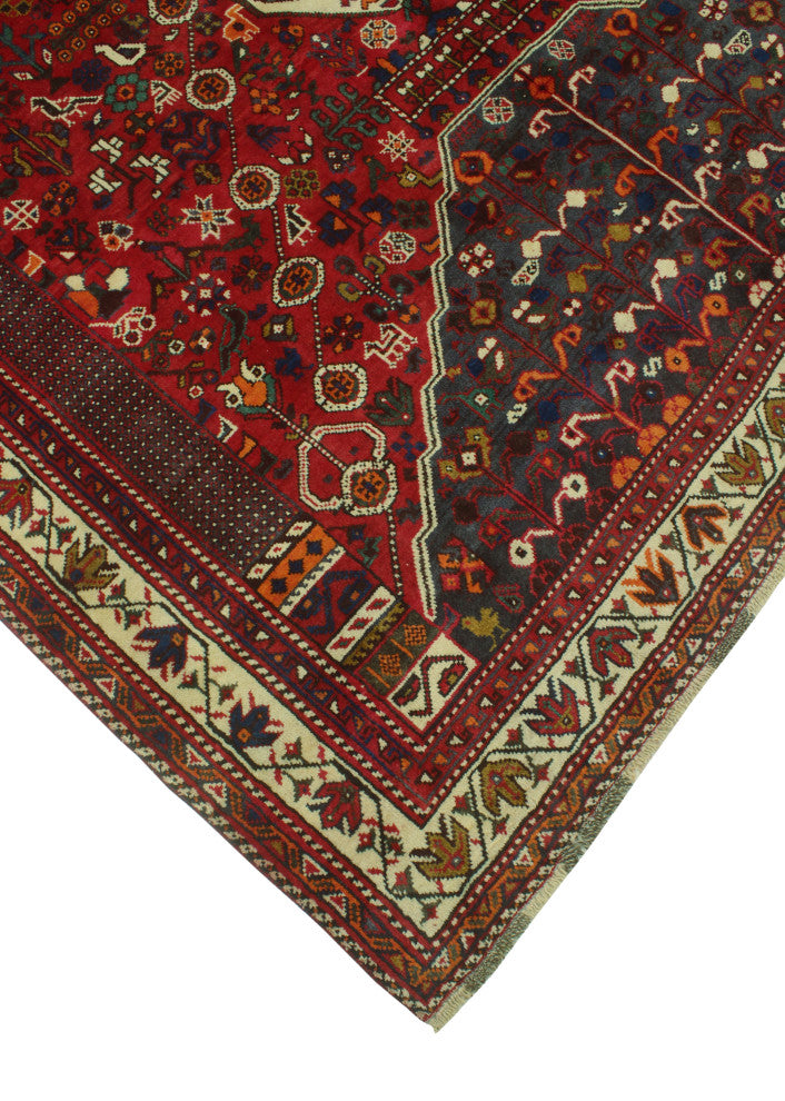 Fine Vintage Distressed M 53 Red Rug