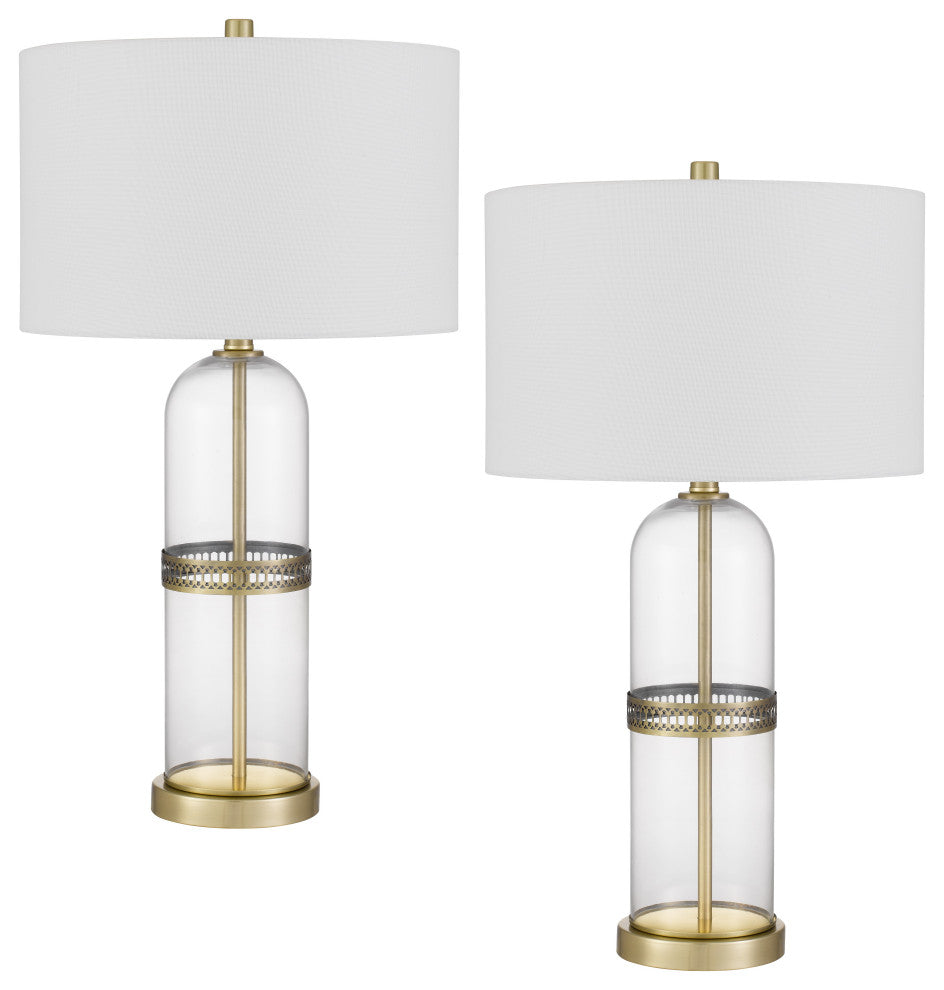 Lenoir 28" Height Antique Glass Table Lamp