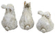 Easter Bunny Family Figurines Polyresin Set Of 3 Rabbit 20350A