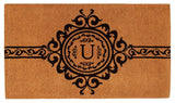 Garbo Monogram Doormat, Extra-Thick 2'x3', Letter U