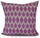 Peace 2, Geometric Print Pillow, Purple, 20" x 20"