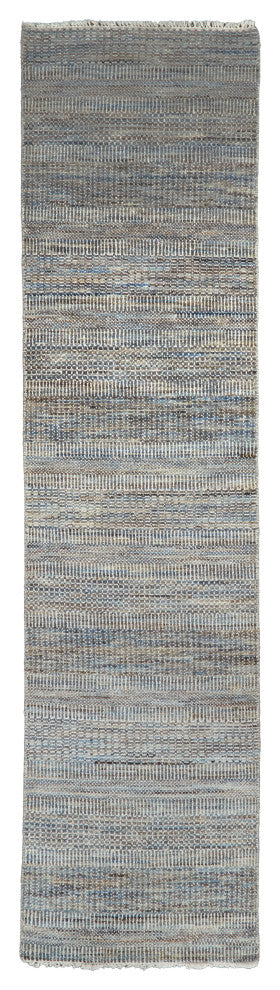 Caldecott Classic Striped Rug, Warm Gray, 2'6"x10'