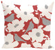 Modfloral, Floral Outdoor Pillow, Coral, 18"x18"