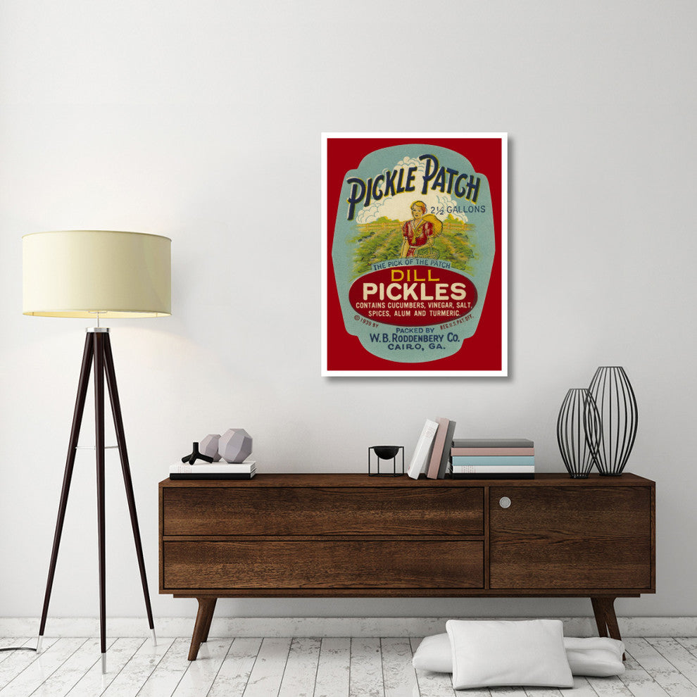 "Pickle Patch Dill Pickles" Digital Paper Print by Retrolabel, 32"x42"