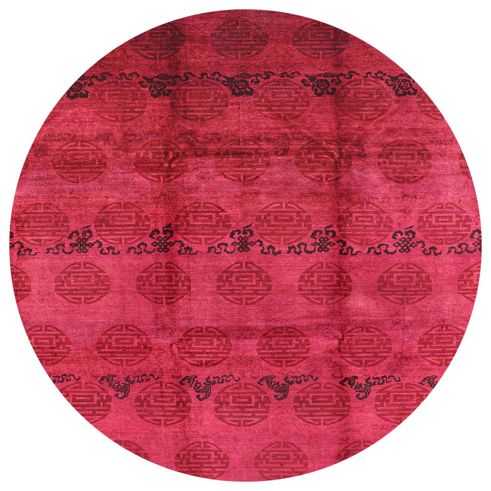 Ahgly Company Indoor Round Mid-Century Modern Area Rugs, 7' Round