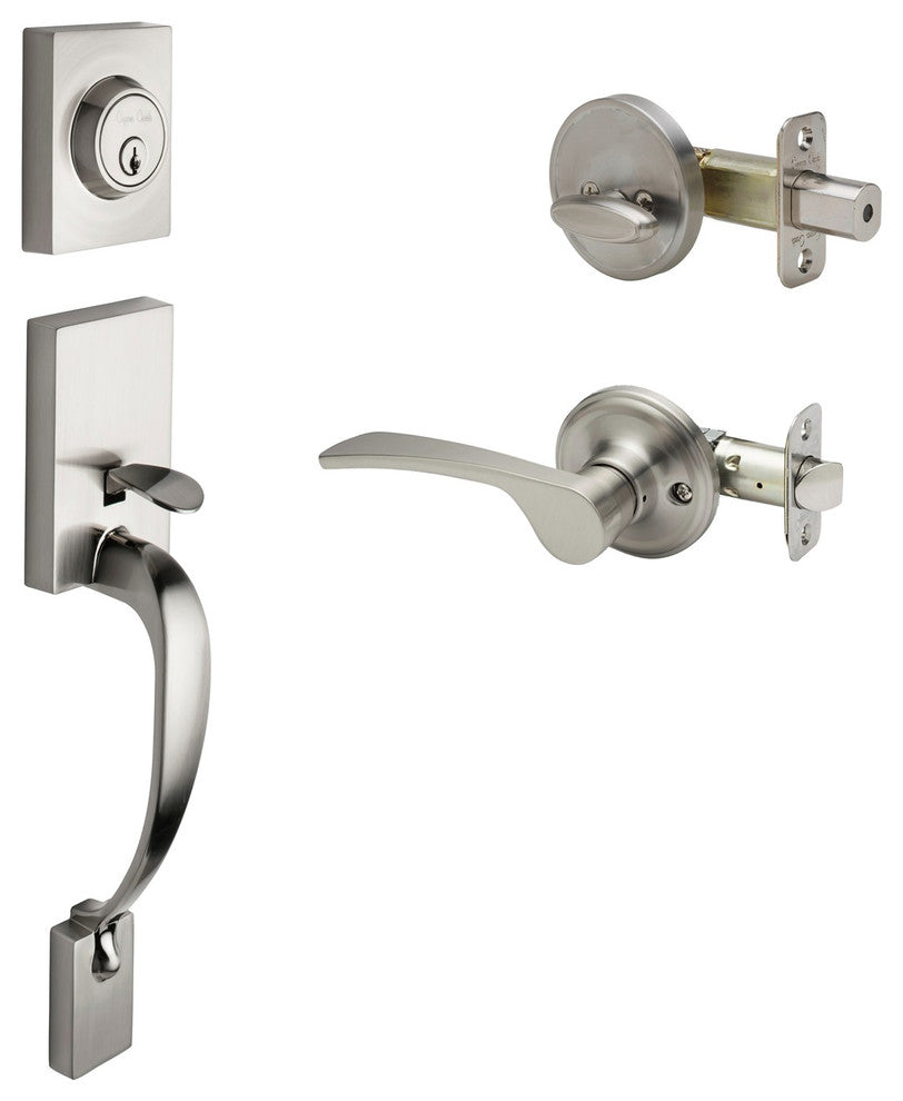 Active Handle Set, Kash Lever Interior Trim, Satin Stainless