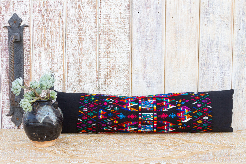 Long Vintage Mayan Brocade Izel Pillow