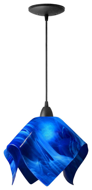 Jezebel Radiance Flame Pendant, Large, Cobalt Blue