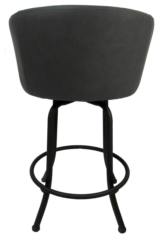 Joey Swivel Metal Stools, Set of 3, Moonstone, Black, 26"