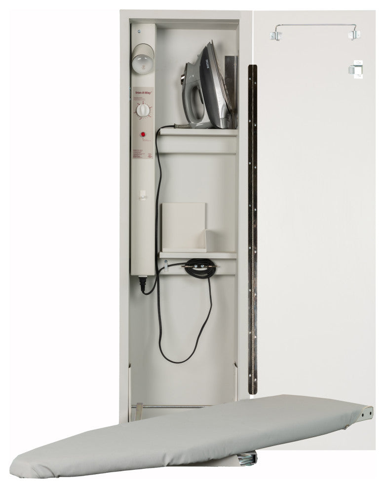 Deluxe Swivel Electric Ironing Center, Raised White Door