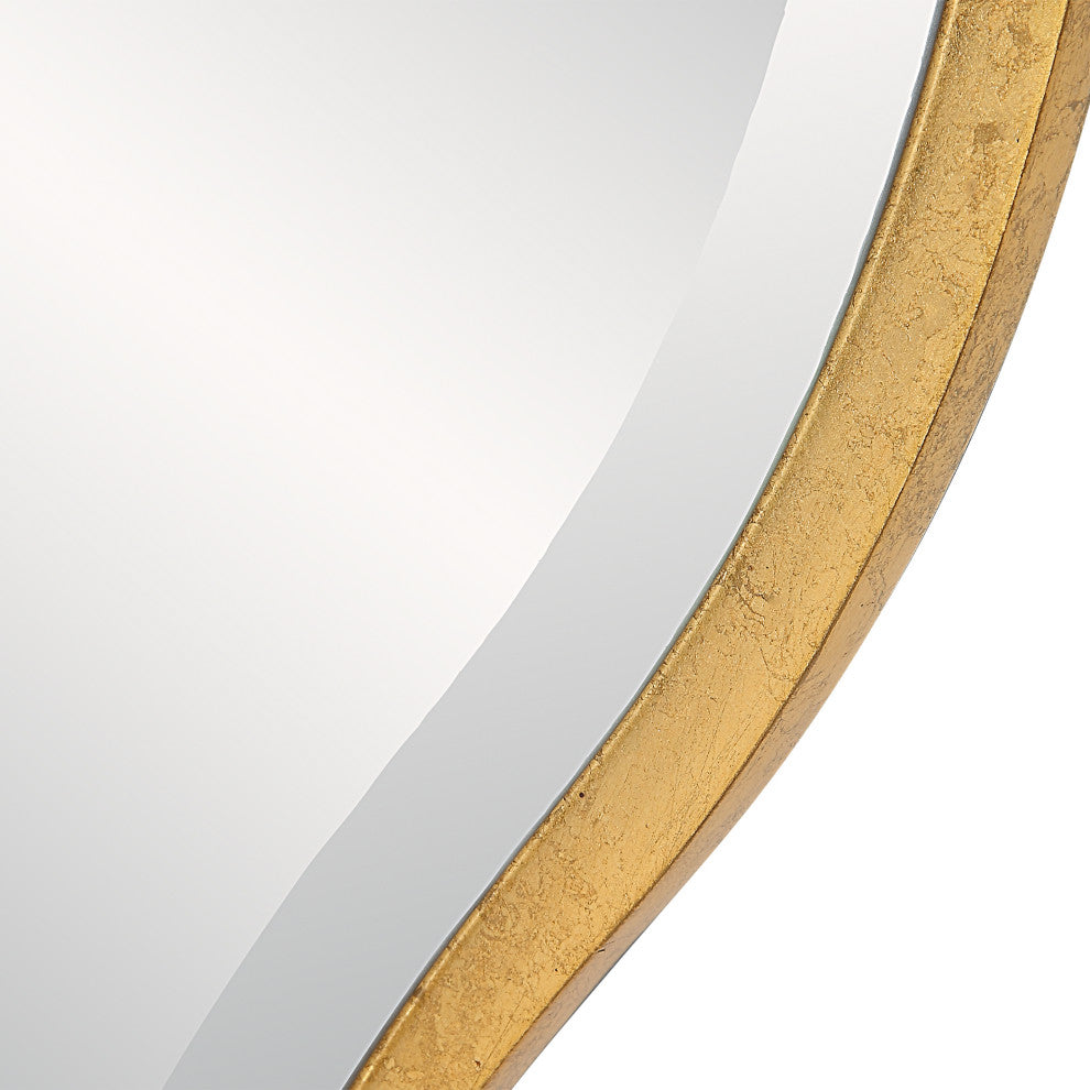 Aneta Large Gold Round Mirror