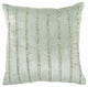 Glam Celadon Blue  and Gold Accent Throw Pillow With Beaded Details