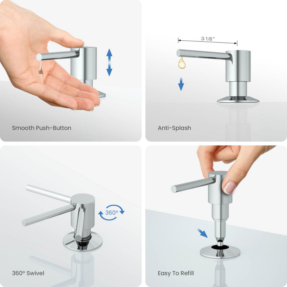 KIBI Kitchen Soap Dispenser KSD100, Chrome