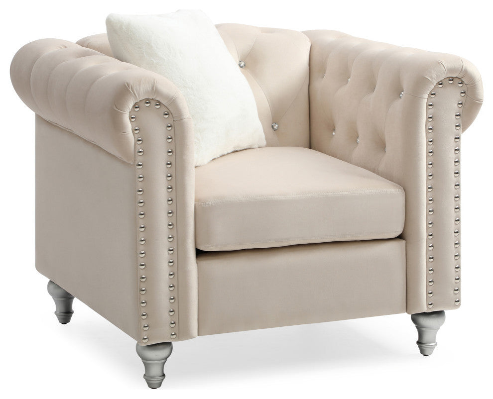 Raisa Beige Accent Chair