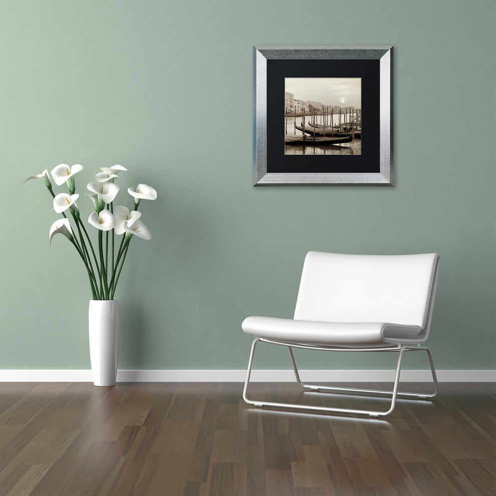 Alan Blaustein ''Venezia 11'' Art, Silver Frame, Black Mat, 16x16