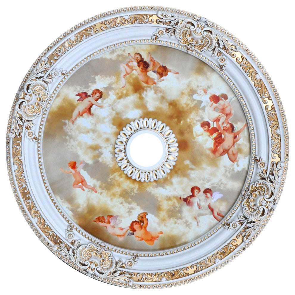 Artistry Lighting, Round 36" Antique White Ceiling Medallion (ART90-F1-023)