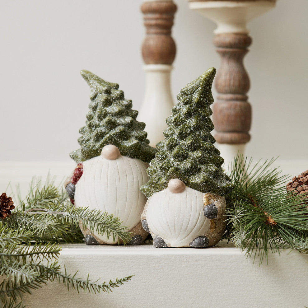 Gnome With Tree Hat, 2-Piece Set