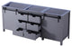 Marsyas 80" Dark Gray Bathroom Bath Storage Vanity Cabinet