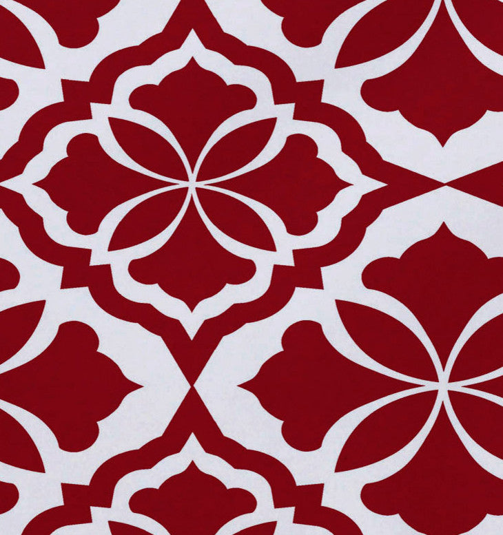Ceylon, Geometric Print Placemat, Red