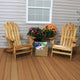 Sunnydaze Rustic Wooden Adirondack Chair With Light Charred, Set of 2