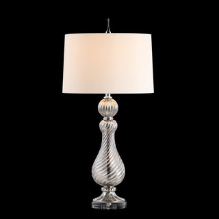 Murano 32" Swirled Crystal/Glass LED Table Lamp, Gray