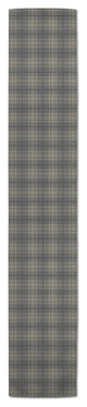 Dark Gray Plaid 16x90 Cotton Twill Runner